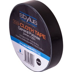 STYLUS 399 CLOTH TAPE Black 24mm x 25m Minimum buy quantity 8 rolls