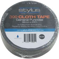 STYLUS 399 CLOTH TAPE 36MM BLACK