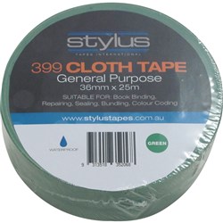 STYLUS 399 CLOTH TAPE Green 36mm x 25m