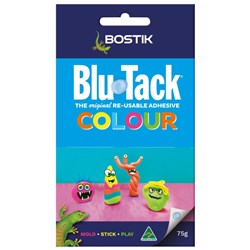 BOSTIK BLU TACK 75gm Coloured Compact Pack