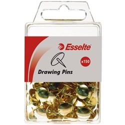 ESSELTE DRAWING PINS 45100 BRASS PK150