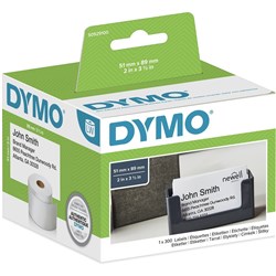 DYMO LW LABEL APPOINTMENT CARD NON ADHESIVE 89X51MM PK300