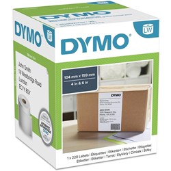 DYMO LW SHIPPING LABEL SUITS 4XL 105X159MM 220 ROLL