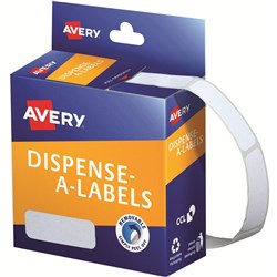 AVERY DISPENSER LABELS Rectangles DMR1336W 13x36mm White PK700