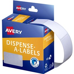 AVERY DISPENSER LABELS Rectangles DMR1936W 19x36mm White PK450