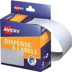 AVERY DISPENSER LABELS RECTANGLES DMR7627W 76X27MM WHITE PK180