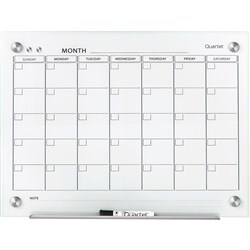 QUARTET INFINITY GLASS BOARD 895x635mm Calendar White Office Series