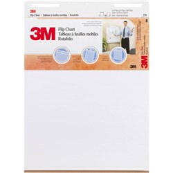 3M FLIPCHART- NON ADHESIVE 570 WHITE 635X762MM EACH