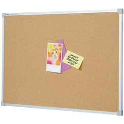 PENRITE CORK PINBOARD WITH ALUMINIUM FRAME EXTERNAL PLASTIC 900x600