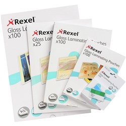 REXEL LAMINATING POUCHES A4 100 mic Pk100