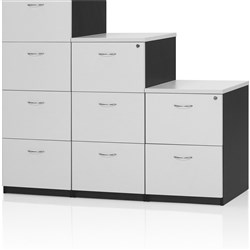 LOGAN FILING CABINET 4 Drawer White & Ironstone