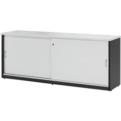 LOGAN CREDENZA 1500x450mm White & Ironstone