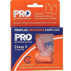 PROPLUG EPOU UNCORDED EARPLUGS Disposable 110dB Class5 10prs