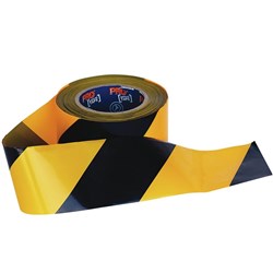 BARRICADE SAFETY TAPE 100m x 75mm Yellow/Black - A4629172