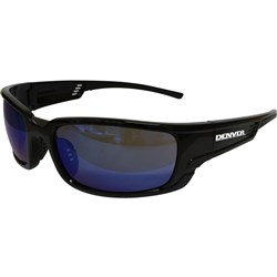 MAXISAFE DENVER SAFETY GLASSES Blue Mirror Lens Black Frame Minimum buy quantity 12