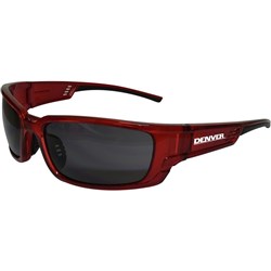 MAXISAFE DENVER SAFETY GLASSES Smoke Lens with Red Frame Minimum buy quantity 12