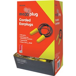 MAXISAFE DISPOSABLE EARPLUGS Corded Class 5 27dB