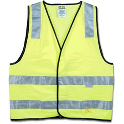 MAXISAFE HI-VIS SAFETY VEST Day Night Yellow - X Large Class D/N