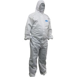 MAXISAFE DISPOSABLE COVERALLS Koolguard Laminated White 2X Large