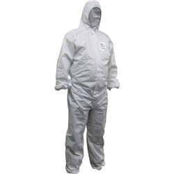 MAXISAFE DISPOSABLE COVERALLS Chemiguard SMS White - Medium