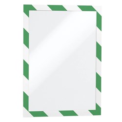 DURABLE DURAFRAME SECURITY A4 Green / White Pack 2