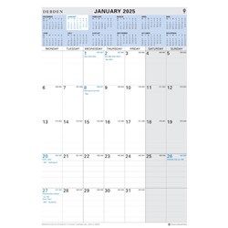 COLLINS CALENDAR SERIES WIRO WALL PLANNER 394X577MM