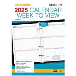 DAYPLANNER A4 DESK EDITION REFILLS 4 RING WEEKLY DATED 1 YEAR