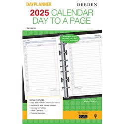 DAYPLANNER DESK EDITION REFILLS 7 RING DAILY DATED 1 YEAR DEBDEN 1100