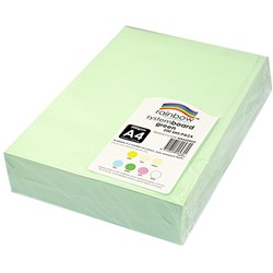 RAINBOW SYSTEM BOARD 200GSM A4 Green Pack of 200