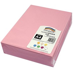 RAINBOW SYSTEM BOARD A4 200GSM PINK PACK 200