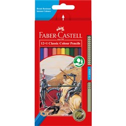 FABER-CASTELL COLOUR PENCILS CLASSIC WITH A GOLD PENCIL