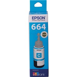 EPSON T664 ECOTANK INK BOTTLE Cyan C13T664292