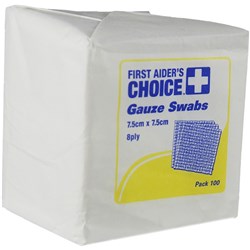 TRAFALGAR GAUZE PIECES FAC GAUZE PIECES 7.5CM PACK OF 100