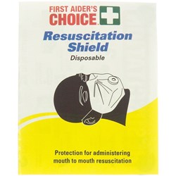 TRAFALGAR RESUS FACE SHEILD FAC DISPOSABLE RESUSCITATION WHITE