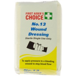 TRAFALGAR WOUND DRESSING FAC No 13 SMALL 40X60MM SINGLE USE WHITE