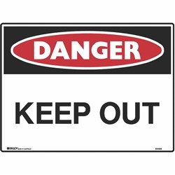 BRADY DANGER SIGN Keep Out 600x450 600x450mm Polypropylene