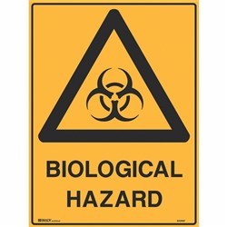 BRADY WARNING SIGN Biological Hazard 600x450 Metal