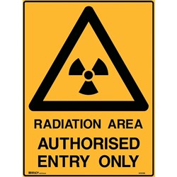 BRADY WARNING SIGN Radiation Hazard 600x450 Metal