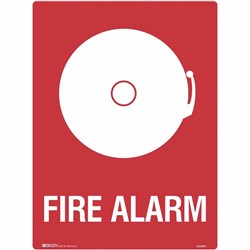 BRADY FIRE SIGN Fire Alarm Polypropylene