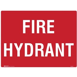 BRADY FIRE SIGN FIRE HYDRANT POLYPROPYLENE