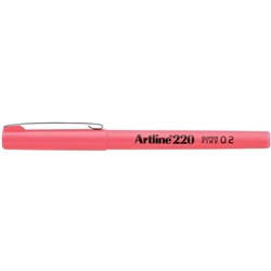 ARTLINE 220 FINELINER PENS 0.2MM PINK PACK OF 12