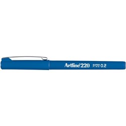 ARTLINE 220 FINELINER PENS 0.2MM ROYAL BLUE PACK OF 12