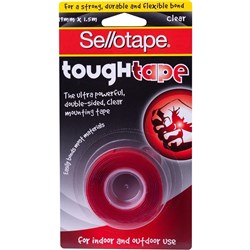 Sellotape Tough Tape  19mmx1.5m Clear