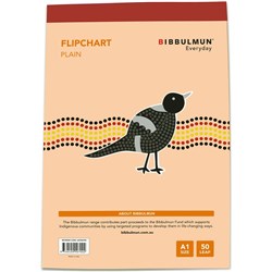 BIBBULMUN FLIPCHART PAD A1 50 Leaf Plain