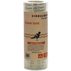 BIBBULMUN OFFICE TAPE 18mmX33m Clear Pack of 8