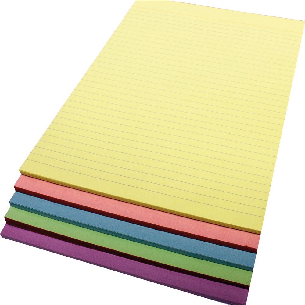 Pads - Quill Ruled Colour Bond Pads A4 70 Leaf Pack of 5 Assorted ...