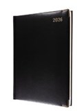 DEBDEN MANAGER CLASSIC DIARY DAY TO A PAGE 190X260MM BLACK