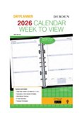 DAYPLANNER DESK EDITION REFILLS 7 RING WEEKLY DATED 1 YEAR DK1700