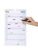 SASCO WALL CALENDAR FAMILY PLANNING 410X250MM WHITEBLUE
