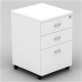 OM MOBILE PEDESTAL 1 FILING 2 STATIONERY DRAWERS WHITE
